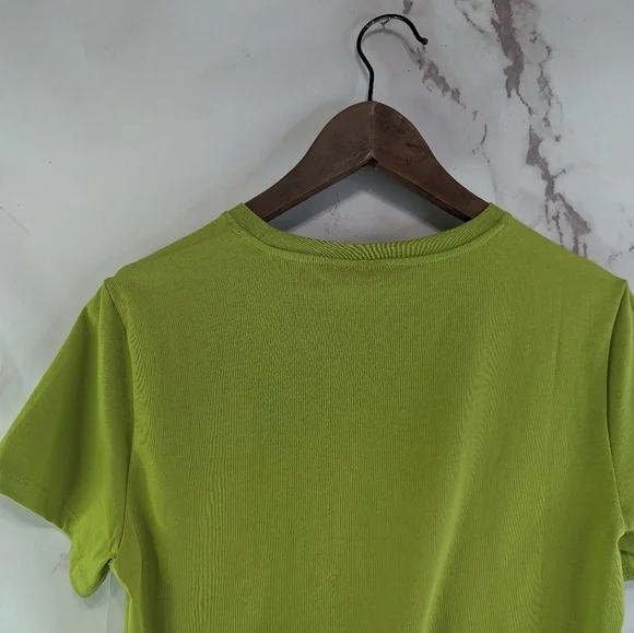 Everlane T Shirt Women Yellow Green Crew Neck Box Cut Tee Organic Cotton - Picture 7 of 12
